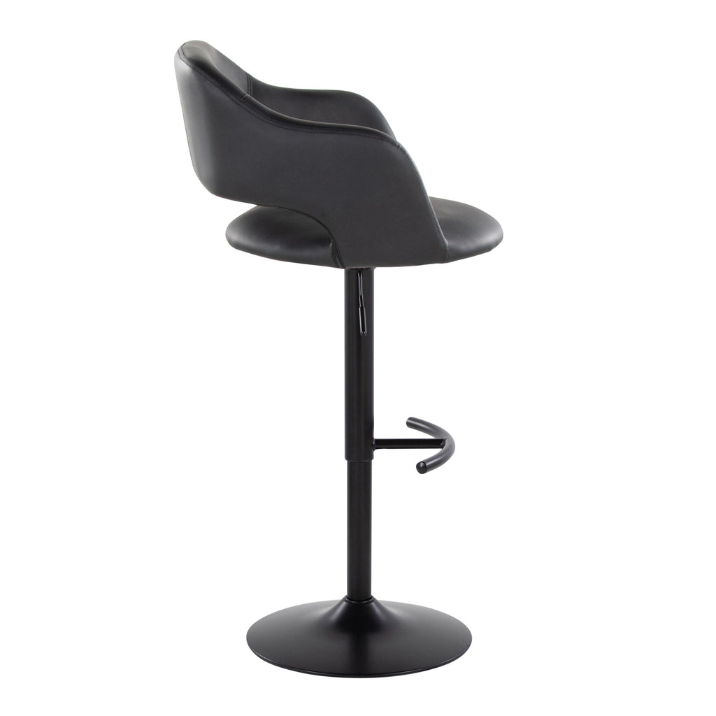 Margarite - Contemporary Adjustable Barstool With Swivel (Set of 2)
