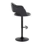 Margarite - Contemporary Adjustable Barstool With Swivel (Set of 2)