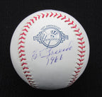Bob Friend Signed/Auto Yankees 100th OML Baseball JSA Inscr 186676