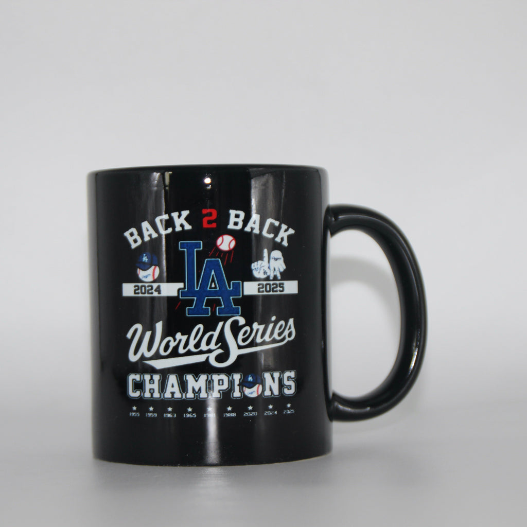 Los Angeles Dodgers Back-to-Back Champions Mug – World Series Ceramic Coffee Cup, Fan Collectible Gift