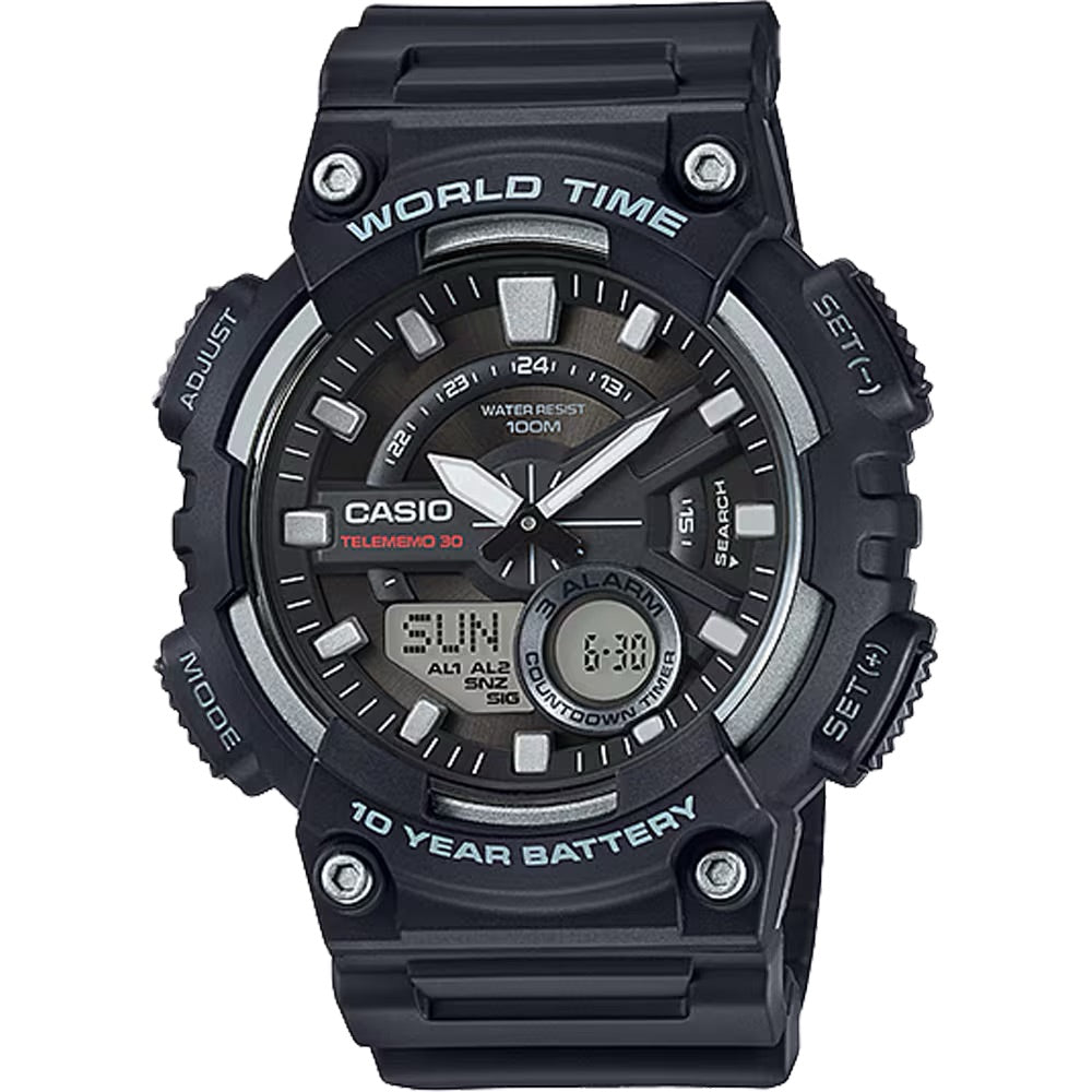 Casio Men's Analog-Digital Sport Watch with Black Dial - AEQ-110W-1AV
