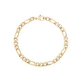 Steel Figaro Link Bracelet // 5mm // Gold Plated