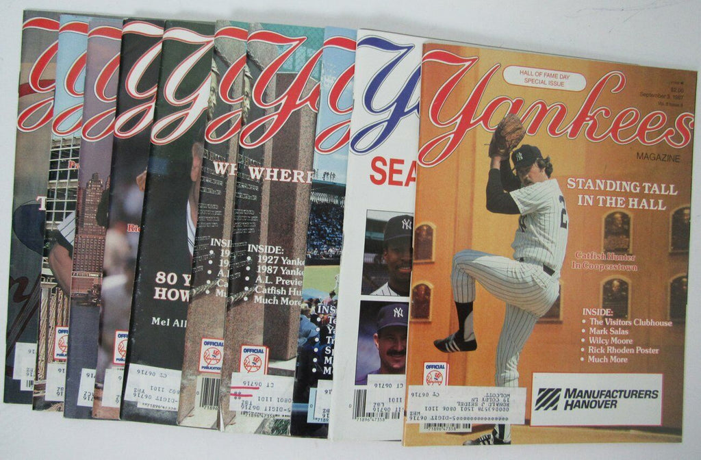 Lot of 10 1987 New York Yankees Magazines HOF Issue C. Hunter 153175
