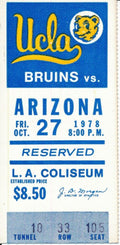 1978 UCLA Bruins vs. University of Arizona Football Game Ticket Stub 148631