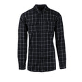 Windowpane 2-Pocket Long-Sleeve Flannel Shirt // Navy + White