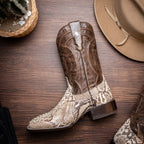 Western Collection Missouri // Python Leather Cowboy Boot // Natural