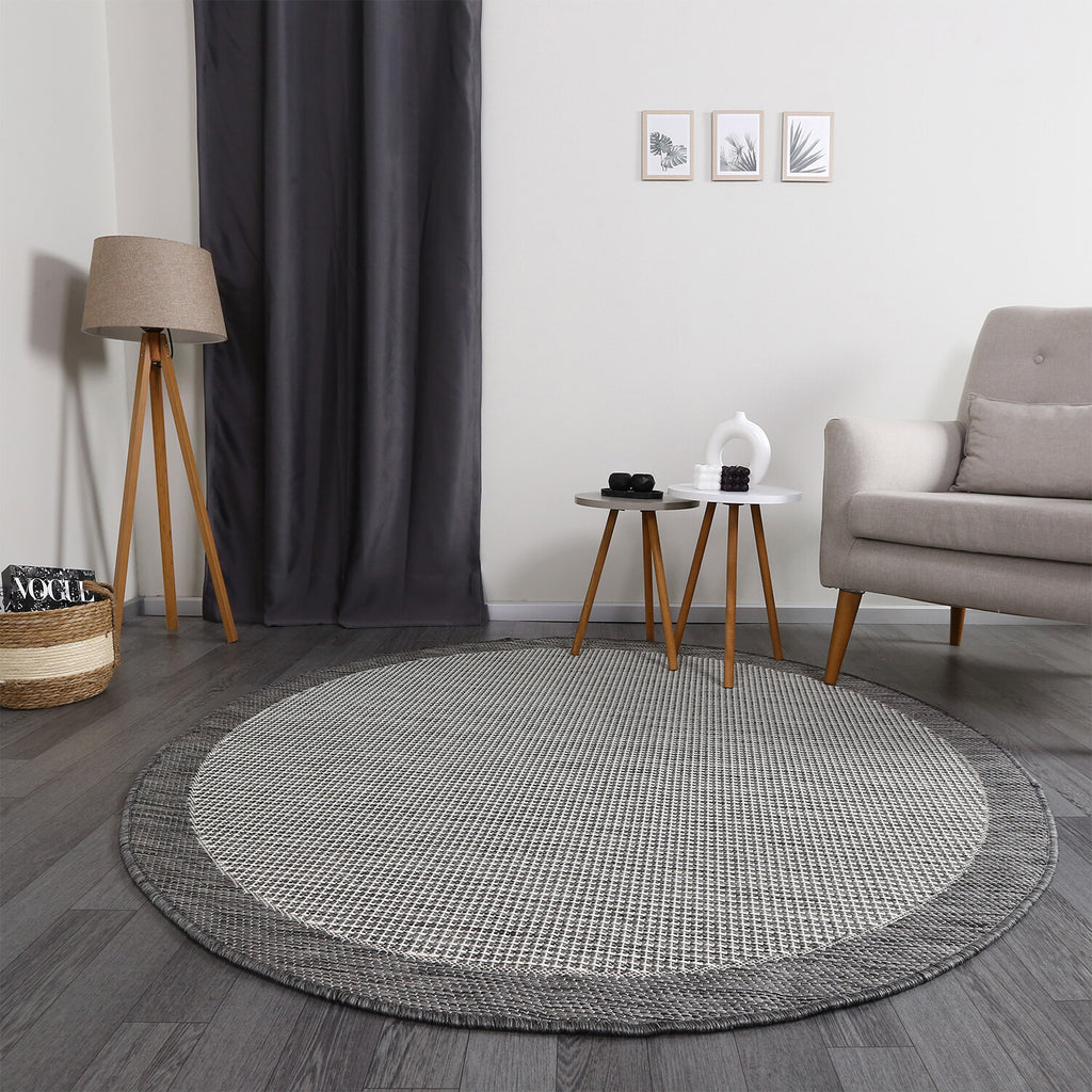 Jute Sisal Round Rug // Gray
