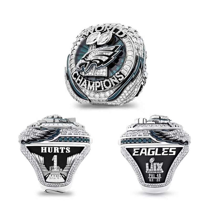 Philadelphia Eagles 2025 Championship Ring & Trophy Replica Set — Hurts (#1) or Barkley (#26) Edition