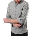 Hudson Button Down Shirt // Light Gray
