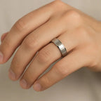 CALERA Cobalt Chrome Ring with Beveled Edges and Polished Finish (4mm–8mm)