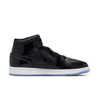 Air Jordan 1 Mid SE 'Space Jam' - Iconic Black Patent Leather Sneakers