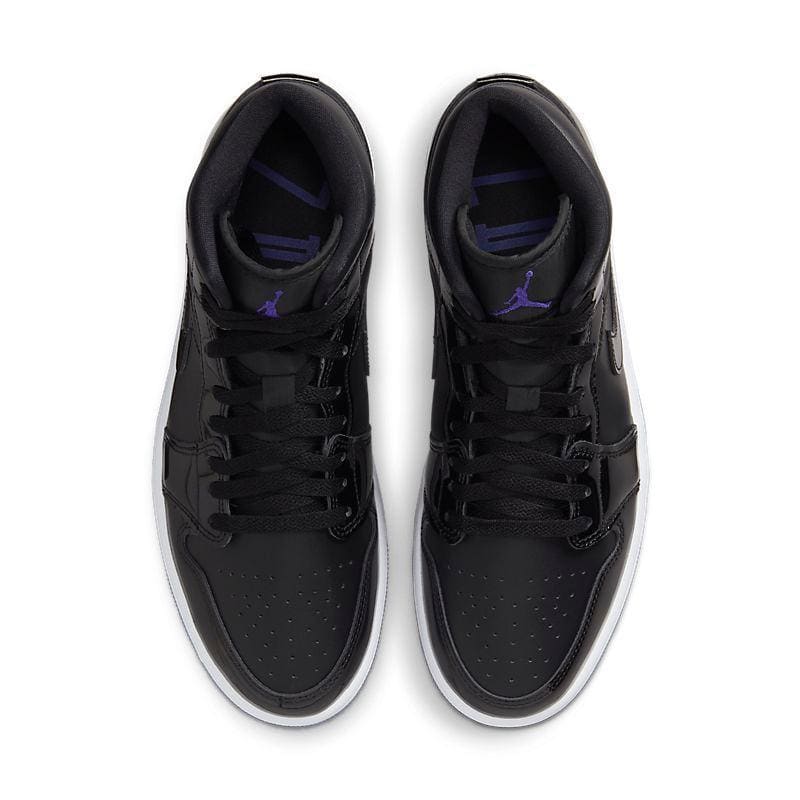 Air Jordan 1 Mid SE 'Space Jam' - Iconic Black Patent Leather Sneakers