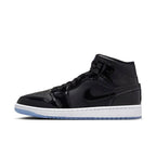 Air Jordan 1 Mid SE 'Space Jam' - Iconic Black Patent Leather Sneakers