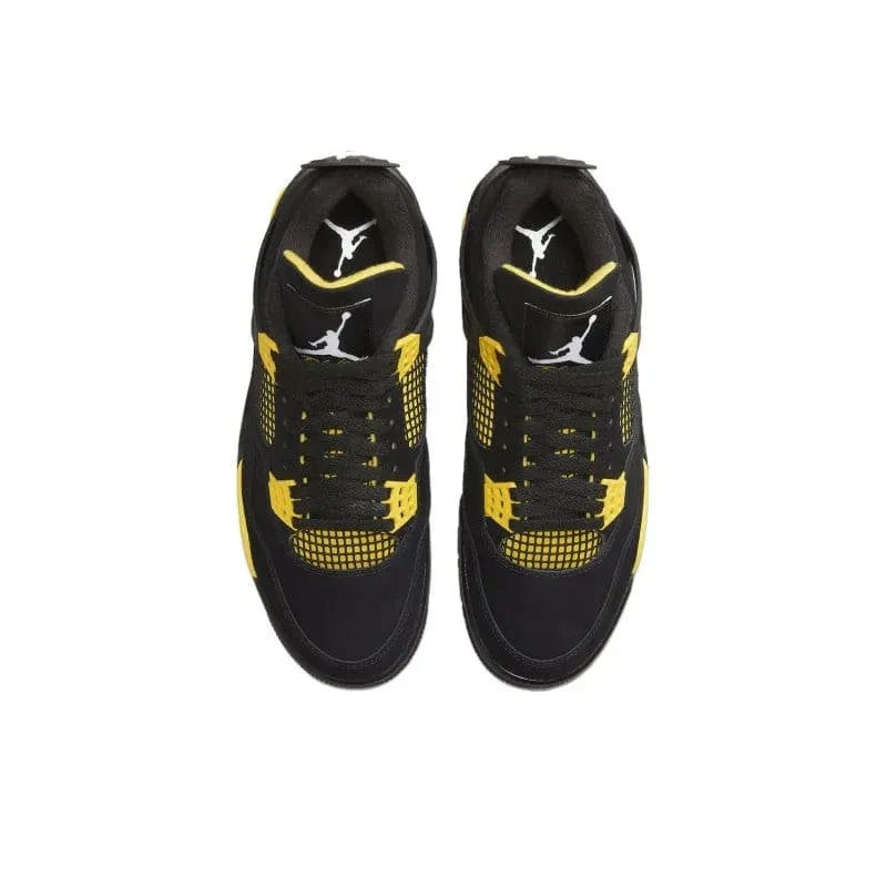 Air Jordan 4 Retro Thunder – Men's Iconic Sneakers (Black/Tour Yellow)