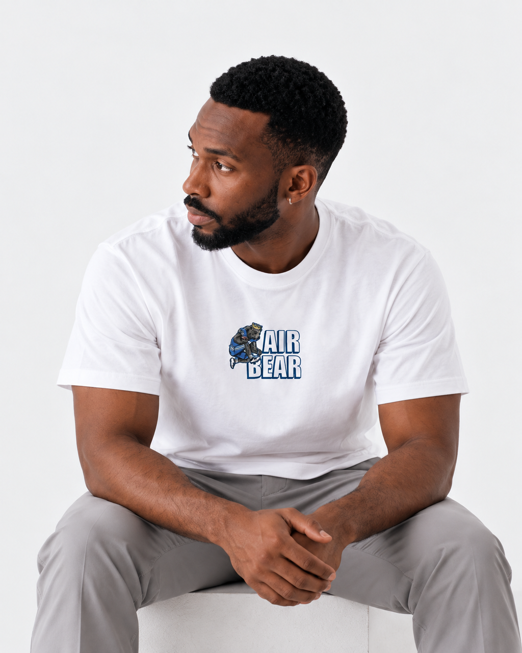LE BYU Air Bear T-Shirt White
