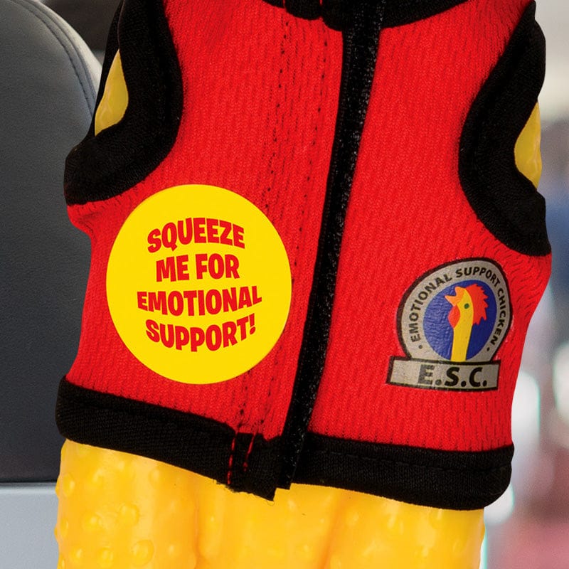 Emotional Support Squeaking Rubber Chicken – Stress Relief with Hilarious Squawk 🐔