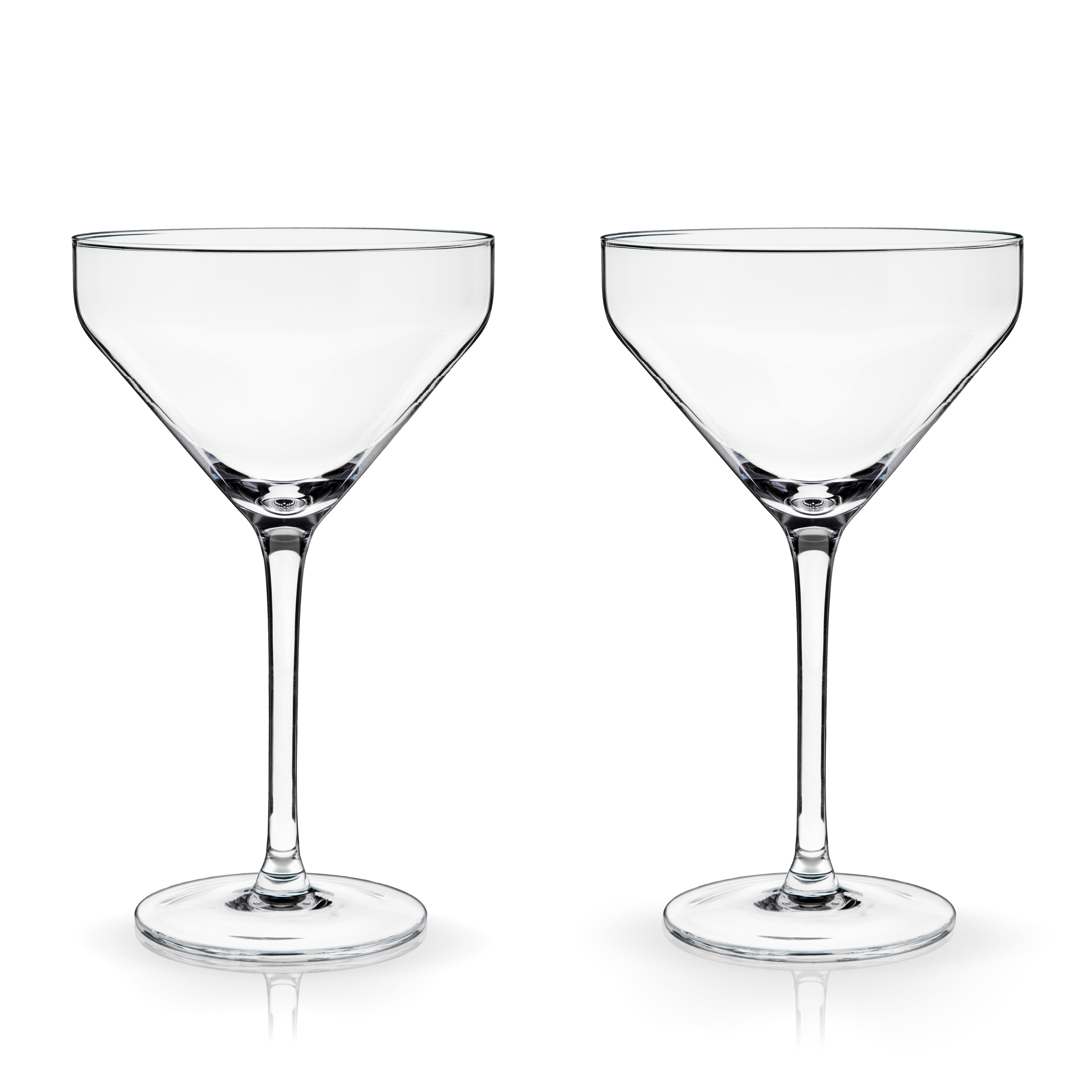 Raye Angled Crystal Martini Glasses Set of 2