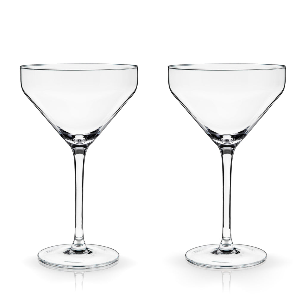 Raye Angled Crystal Martini Glasses Set of 2