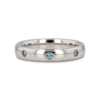 ALEX Polished Domed Tungsten Carbide Ring with Alexandrite Setting - 4mm