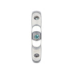 ALEX Polished Domed Tungsten Carbide Ring with Alexandrite Setting - 4mm