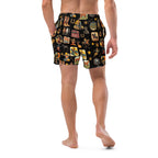 Baha Ranch YEEHAW Vintage Cowboy Collage Western Swim Trunks Shorts