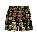 Baha Ranch YEEHAW Vintage Cowboy Collage Western Swim Trunks Shorts