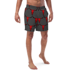 Baha Ranch Yeehaw Red Bull Skull Men's Swim Trunks
