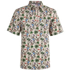 Hula Girl Hawaiian Cool-Stretch Men's Golf Polo – Khaki