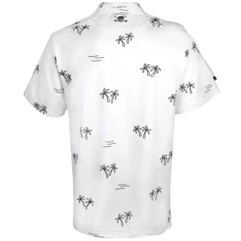 Aloha Cool-Stretch Men's Hawaiian Golf Shirt (White)