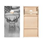 American Flag Antlers Star Cornhole Boards