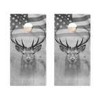 American Flag Antlers Star Cornhole Boards