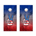 American Flag Peace Sign Star Cornhole Boards