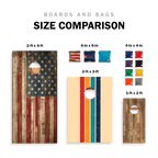 American Flag Peace Sign Star Cornhole Boards