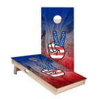 American Flag Peace Sign Star Cornhole Boards