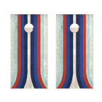 American Moto Curved Stripes Star Cornhole Boards