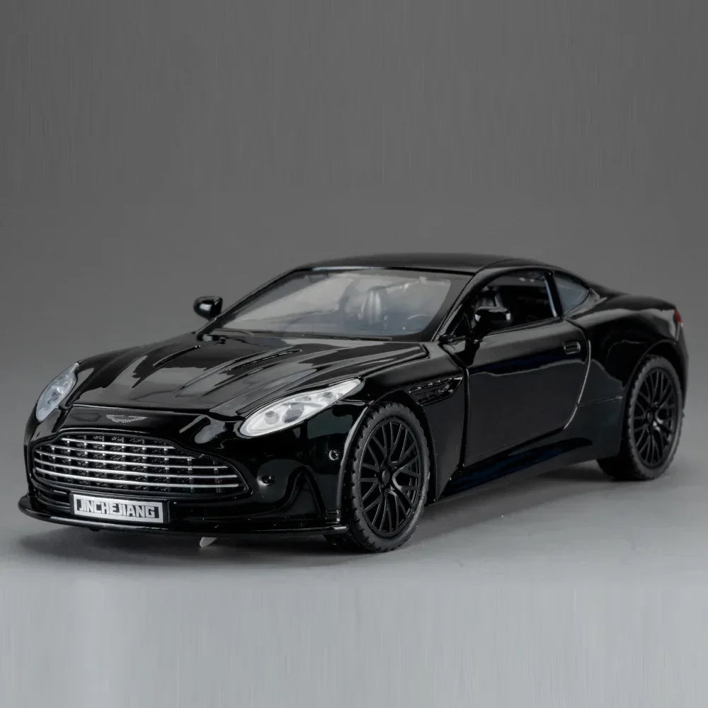 1:32 720S DB12 Alloy Sports Cars Model Toys Doors Opened Sound Light Pull Back Rubber Tires Miniature Vehices Toy for Kids Gifts