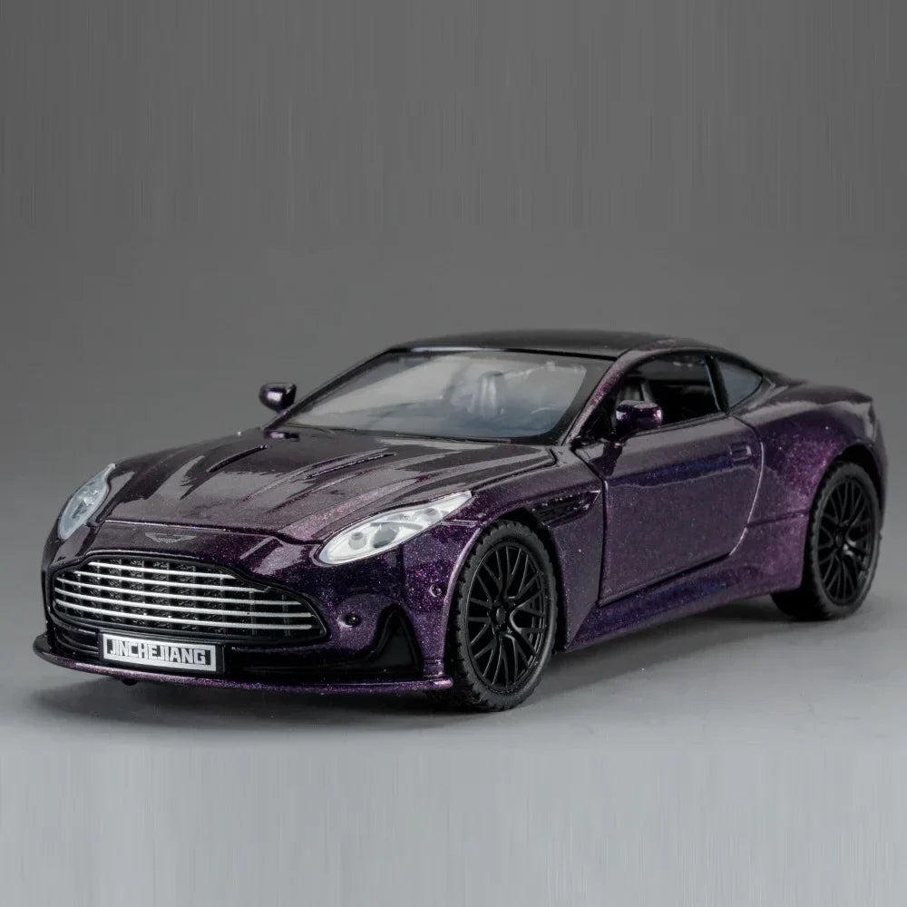 1:32 720S DB12 Alloy Sports Cars Model Toys Doors Opened Sound Light Pull Back Rubber Tires Miniature Vehices Toy for Kids Gifts