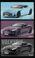 1:32 720S DB12 Alloy Sports Cars Model Toys Doors Opened Sound Light Pull Back Rubber Tires Miniature Vehices Toy for Kids Gifts