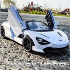 1:32 720S DB12 Alloy Sports Cars Model Toys Doors Opened Sound Light Pull Back Rubber Tires Miniature Vehices Toy for Kids Gifts