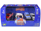 "Summer Cookout Diorama" Set of 7 pieces 1/64 Diecast Model Cars by Greenlight