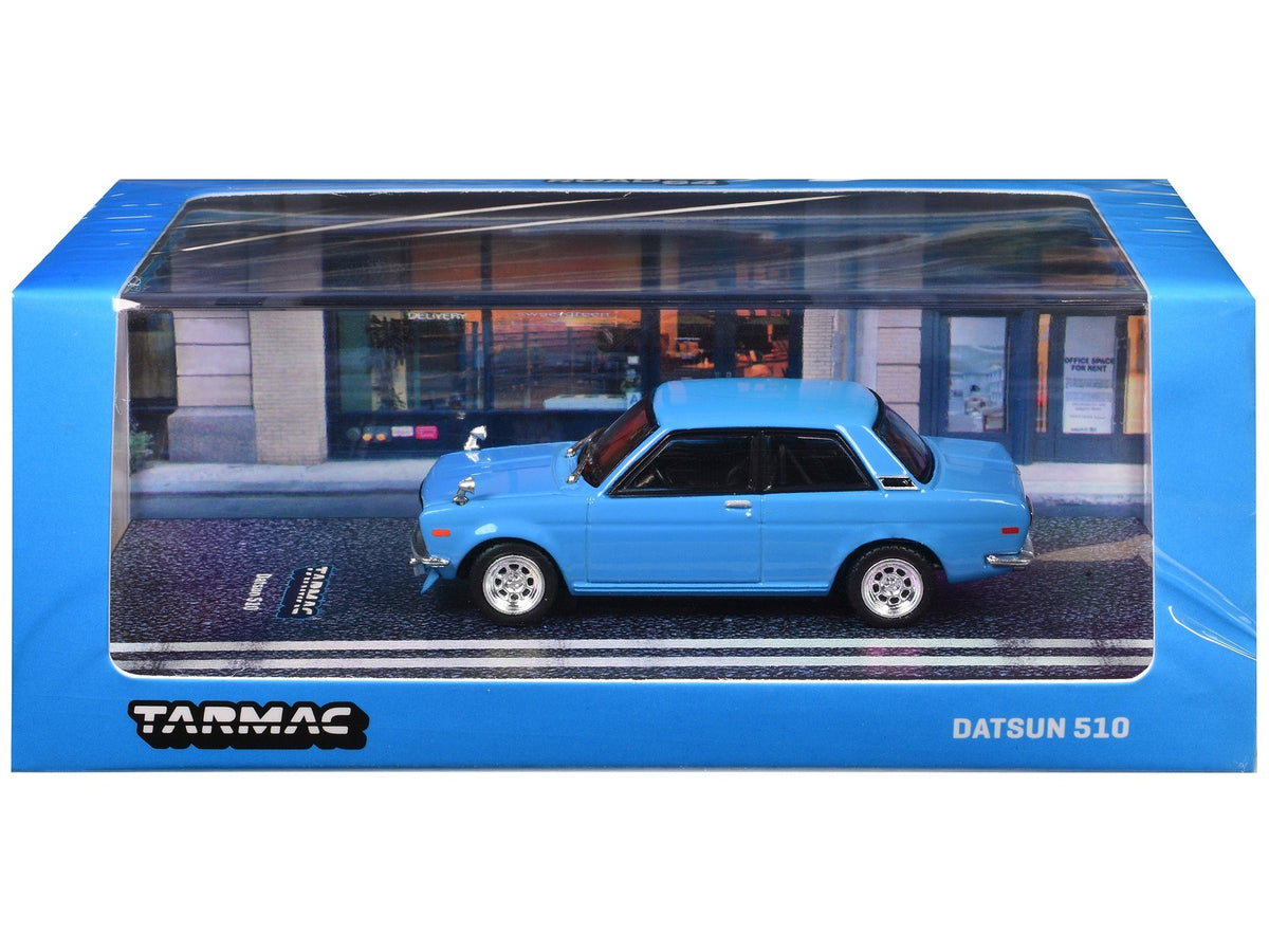 Datsun 510 Light Blue "Road64" Series 1/64 Diecast Model Car by Tarmac Works