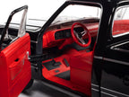 1979 Dodge Adventurer Sweptline Pickup Truck Black with Red Interior "American Muscle" Series 1/18 Diecast Model Car by Auto World