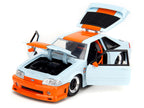 1989 Ford Mustang GT "Gulf Oil" Light Blue with Orange Stripe "Bigtime Muscle" Series 1/24 Diecast Model Car by Jada