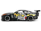2009 Nissan GT-R (R35) Ben Sopra Matt Black with "Mechagodzilla" Graphics "Hollywood Rides" Series 1/24 Diecast Model Car by Jada