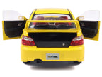 2003 Subaru Impreza WRX STI RHD (Right Hand Drive) Yellow with Carbon Hood 1/18 Diecast Model Car by Solido