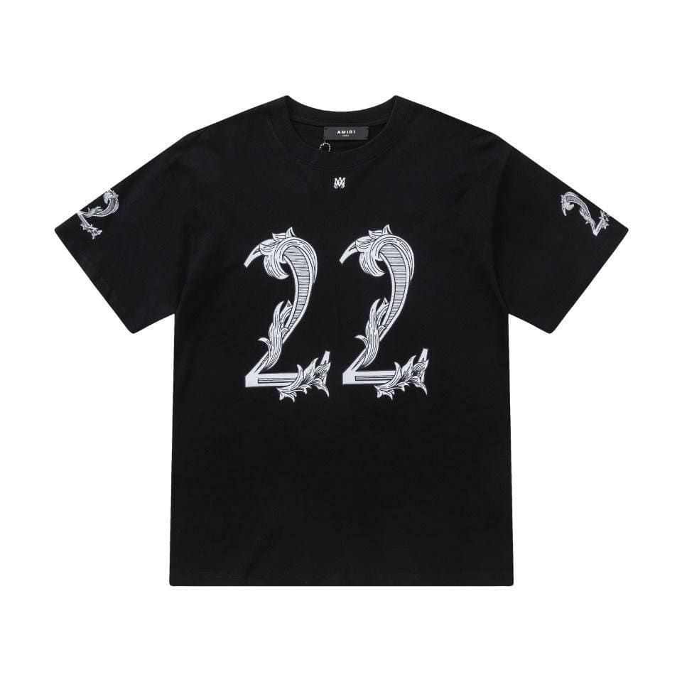 Amiri 22 Black T-Shirt Without Collar