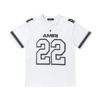 Amiri 22 White & Black T-Shirt Without Collar