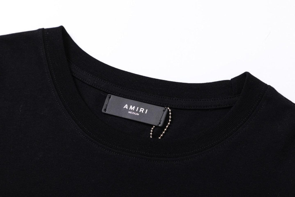 Amiri Black T-Shirt Without Collar