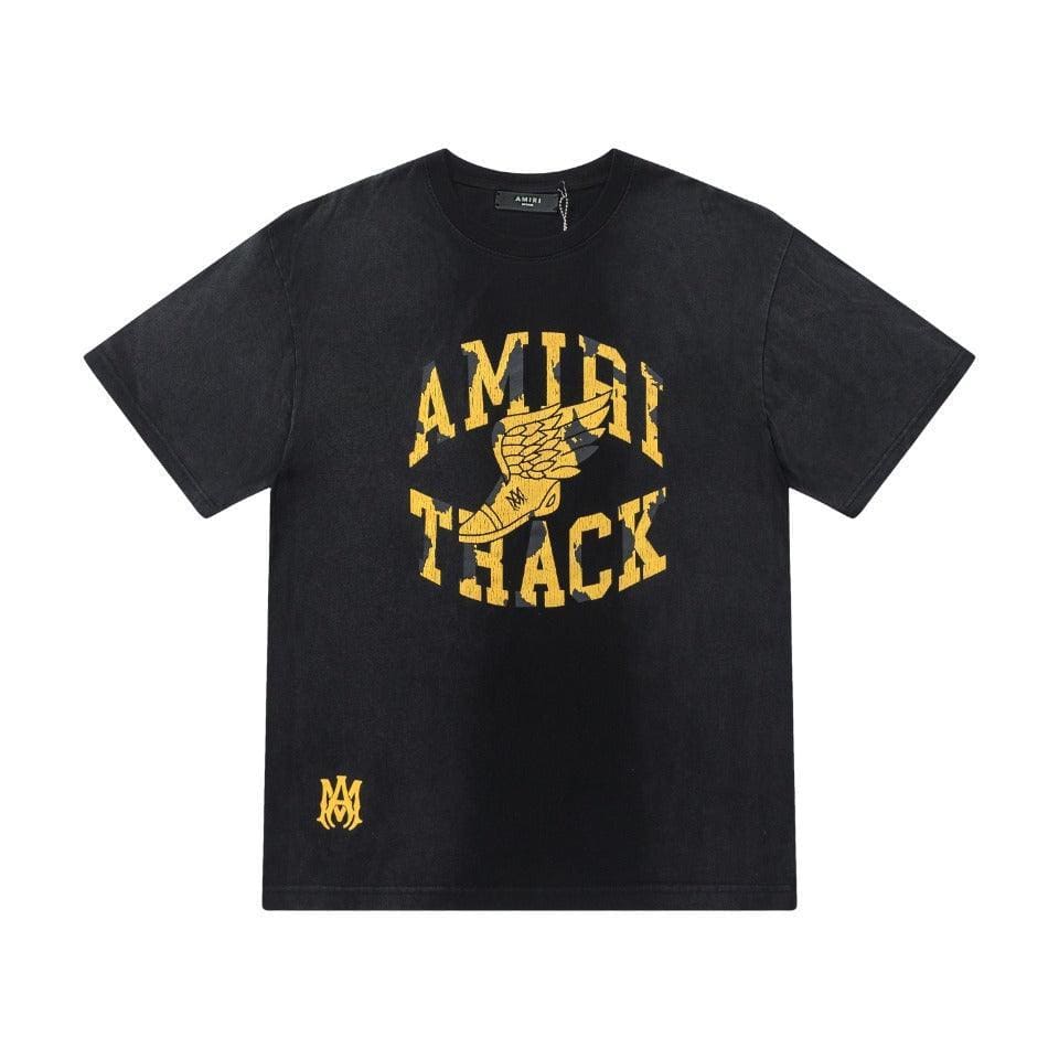 Amiri Faded Black T-Shirt Without Collar