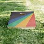 Angled Stripes Star Cornhole Boards